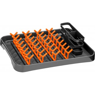 Premier Dish Drainer - Grey/Orange