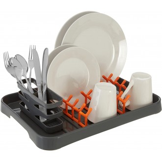 Premier Dish Drainer - Grey/Orange