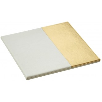 Premier Geome Dipped White and Gold Coasters