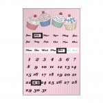 Premier Pink Cupcake Magnetic Calendar   