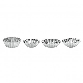 Premier Round Fluted Cake Moulds - Set of 8