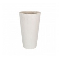 Premier White Polyresin Large Tapered Vase, 39cm Height