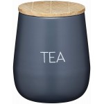 Serenity Tea Canister with Airtight Lid ,Grey/Brown, 1.5 Liters