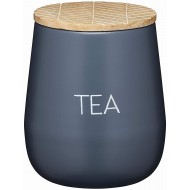 Serenity Tea Canister with Airtight Lid ,Grey/Brown, 1.5 Liters