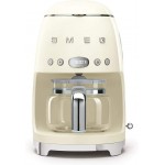 SMEG  50'S Retro Style Drip Filter Coffee Machine, 10 Cup Capacity 1.4 L Tank, Cream