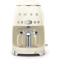 SMEG  50'S Retro Style Drip Filter Coffee Machine, 10 Cup Capacity 1.4 L Tank, Cream