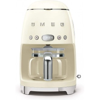 SMEG  50'S Retro Style Drip Filter Coffee Machine, 10 Cup Capacity 1.4 L Tank, Cream