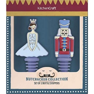 The Nutcracker Collection Christmas Novelty Bottle Stoppers, Silicone, Multi-Colour