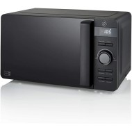 Swan Stealth 20 Litre Microwave, Matte Black, 800 Watts