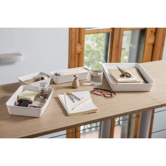 Tatay Baobab drawer Organizer – Set of 4 Slim, White