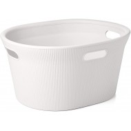 Tatay Baobab Laundry Basket, white, 35 litres