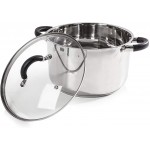 Tower Casserole Dish, 24cm- Stainless Steel, Silver