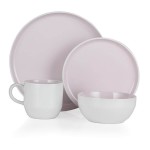 Tower Oslo 16 Piece Dinnerware Set Pink Lemonade