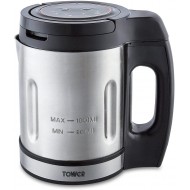 Tower  Stainless Steel Soup & Smoothie Maker with LED Control Panel, 1Liter, Silver