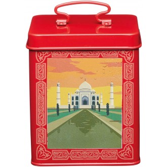 World of Flavours Airtight Metal Food Storage Container, Red