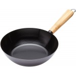 World of Flavours Oriental Carbon Steel Non-Stick Wok, 25cm