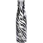 BUILT Leakproof Insulated Water Bottle/Thermal Flask, Stainless Steel, 500ml, Zebra