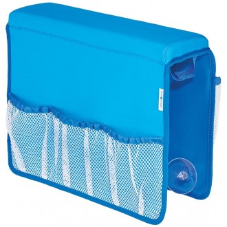 InterDesign Bathtub Saddle Storage, Neoprene/Mesh, Blue