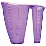 Colourworks 2-in-1 plastic measuring cup for dry and liquid ingredients , Purple, 500 ml