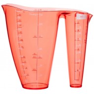 Colourworks 2-in-1 plastic measuring cup for dry and liquid ingredients, Red, 500 ml