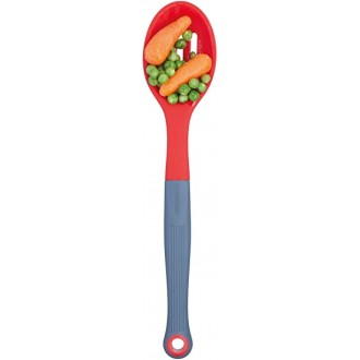 Colourworks Brights Red Silicone-Headed Slotted Spoon