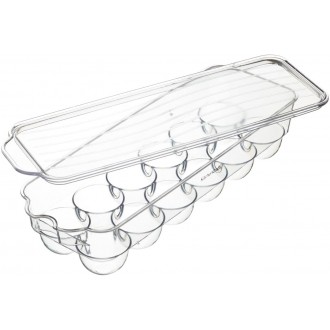 Kitchen Craft Fridge-Safe Plastic Egg Holder with Lid, (13" x 4.5")