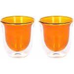 La Cafetière Core Double Wall Coffee Glasses, Amber - Gift Boxed Set of 2