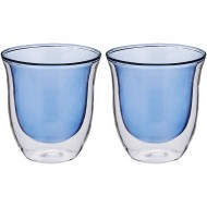 La Cafetière Core Double Wall Coffee Glasses, Borosilicate, 2-Piece, Blue