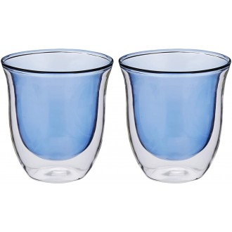 La Cafetière Core Double Wall Coffee Glasses, Borosilicate, 2-Piece, Blue