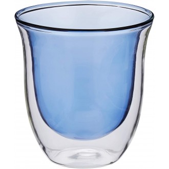 La Cafetière Core Double Wall Coffee Glasses, Borosilicate, 2-Piece, Blue