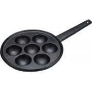 Kitchen Craft Cast Iron Seven Hole Aebleskiver/Vitumbua Danish Pancake Pan