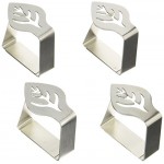 Kitchen Craft Stainless Steel Table Cloth Clips with Sun Pattern, Set of 4