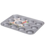 Baker & Salt Non-Stick Muffin Tin, 12 cup - Cup diameter 6.5cm.