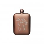 BarCraft Stainless Steel Pink Hip Flask Let The Party Be Gin, 75ml