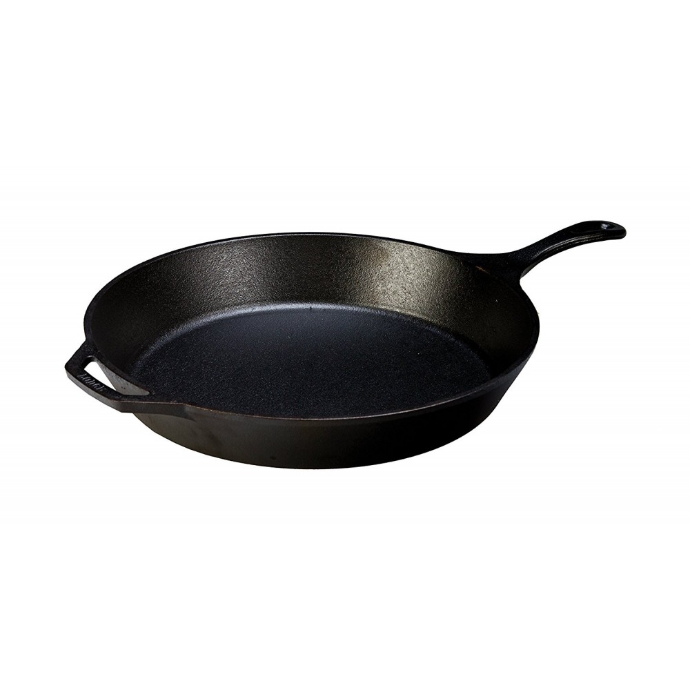 Cast Iron : Lodge Pre-Seasoned Cast-Iron Skillet, 15-inch ...