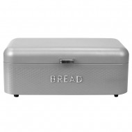 Home Basics Bread Box for Kitchen Counter Dry Food Storage Container, Bin, Store Bread Loaf etc, Grey