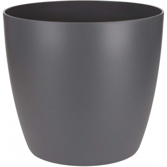 Elho Brussels Round Indoor Flowerpot - Anthracite ,14cm