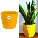 Elho Geometric 14cm Indoor Flowerpot - Ochre