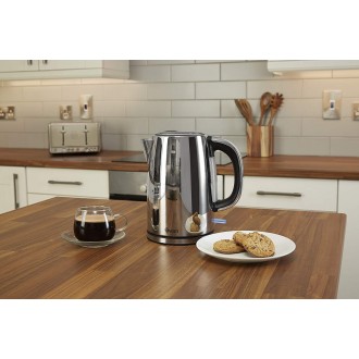 Swan Classic Jug Kettle, Polished Stainless Steel, 2200 Watts 1.7 Litres, Silver