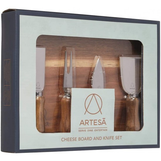 Shop quality Artesà Wooden Cheese Board and Knife Set in Gift Box, Acacia, 5 Pieces in Kenya from vituzote.com Shop in-store or online and get countrywide delivery!