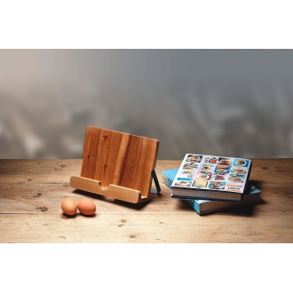 Natural Elements Recipe Book Holder / Tablet Stand, Acacia Wood - Brown