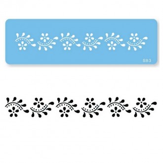 PME Flexible Daisy Scroll Border Stencil