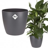 Elho Brussels Round Indoor Flowerpot - Anthracite, 16cm 