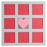 Premier Kids Heart Multi-Photo Frame for 8 Photos, Pink