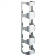 BarCraft Wall Mounted 4-Bottle Wine Rack, Stainless Steel