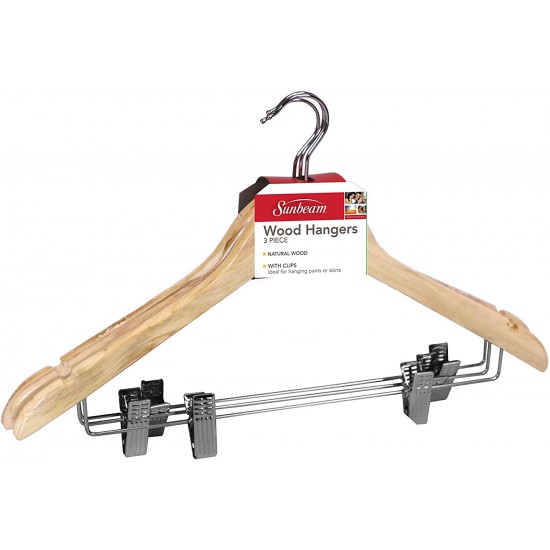 Shop quality Home Basics Sunbeam Wood Hangers with Metal Clips, 3 Pack, Oak Colour in Kenya from vituzote.com Shop in-store or online and get countrywide delivery!