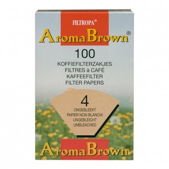 Filtropa Pack of 80 - Unbleached Coffee Filter Papers - Size Four