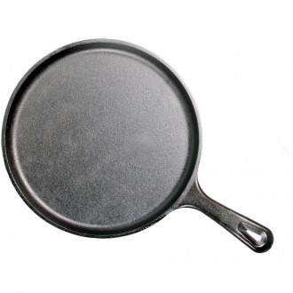 Lodge Pre-Seasoned Cast-Iron Round Griddle, 10.5-inch