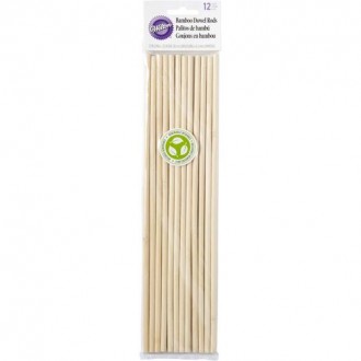 Wilton 12-inch Bamboo Dowel Rods for Cakes, 12 Pieces