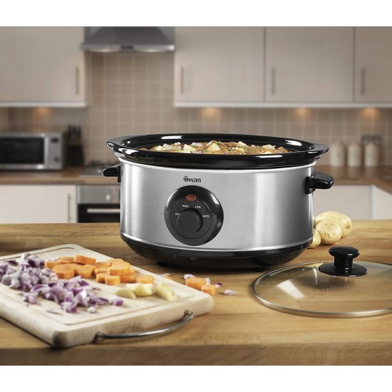 Shop quality Swan 3.5 Litre Oval Stainless Steel Slow Cooker with 3 Cooking Settings, 200W, Silver in Kenya from vituzote.com Shop in-store or online and get countrywide delivery!